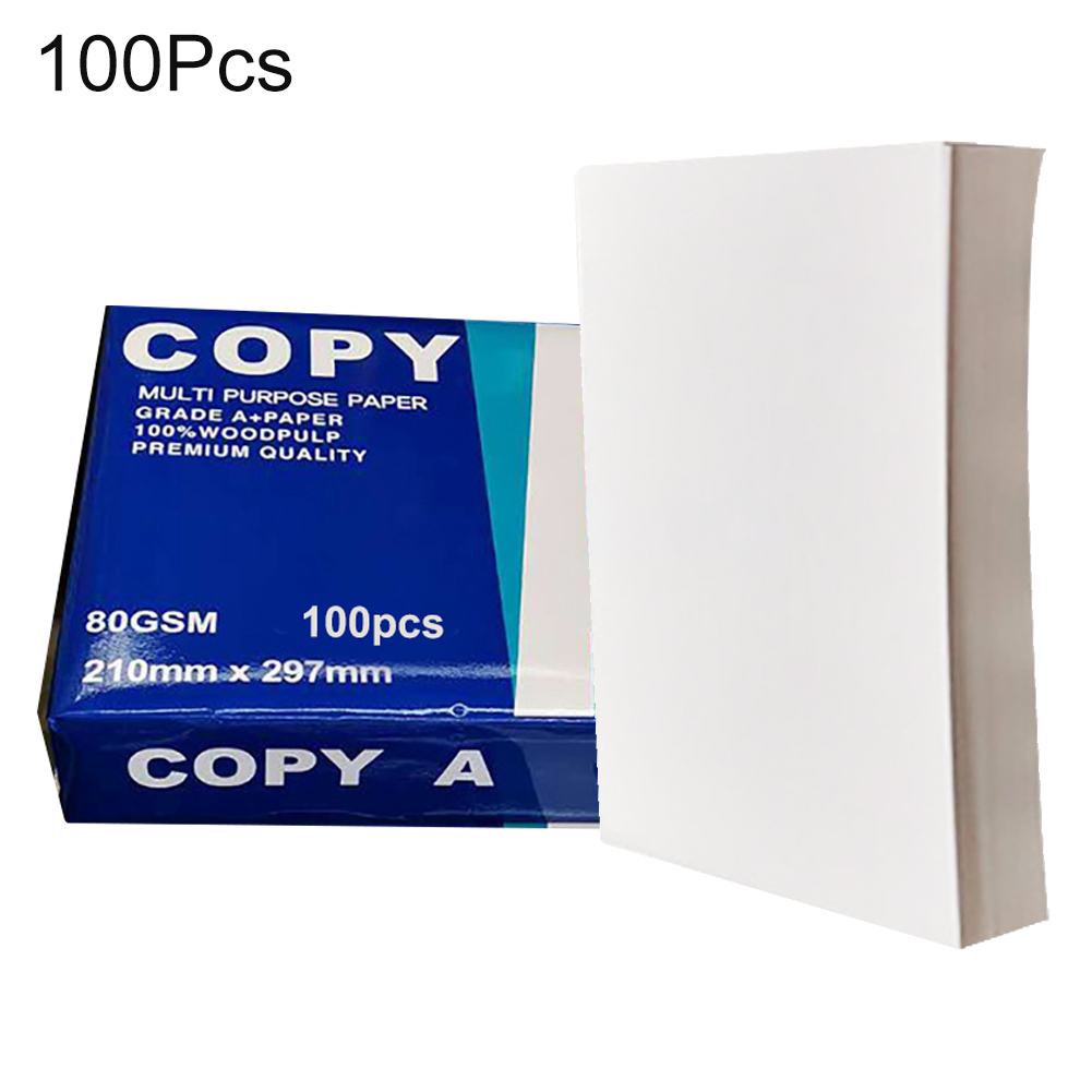 100 Sheets A4 Papers Multifunction Copy Paper white Crafts Printer A4 Laser Inkjet Printer Copier A4 Copy Paper Office Spotifys